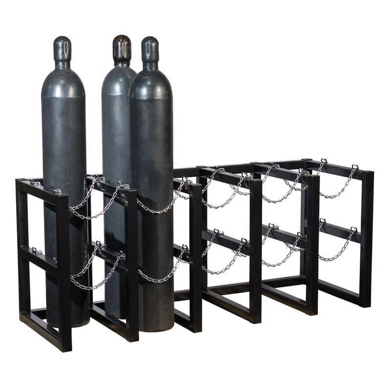 Giá treo xi lanh khí oxy kim loại Fab OSHA 4 Giá đỡ bình gas xi lanh